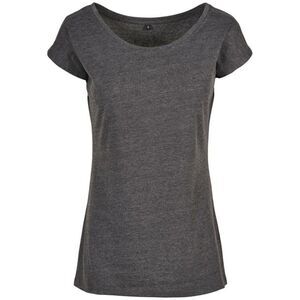 Build Your Brand Womens/Ladies Wide Neck / Charcoal